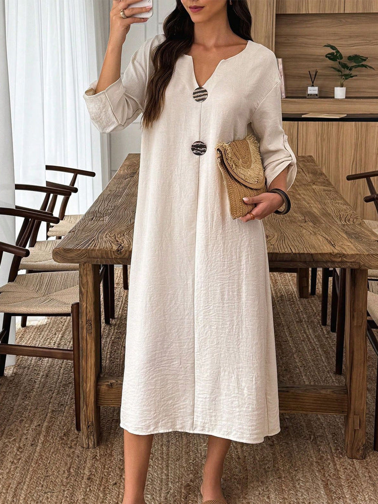 Stylish And Minimalist Design Womens Long Dress