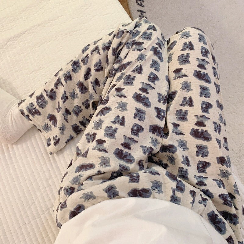 Cotton Poplin Pants Women's Thin Artificial Cotton Wide-leg Pants
