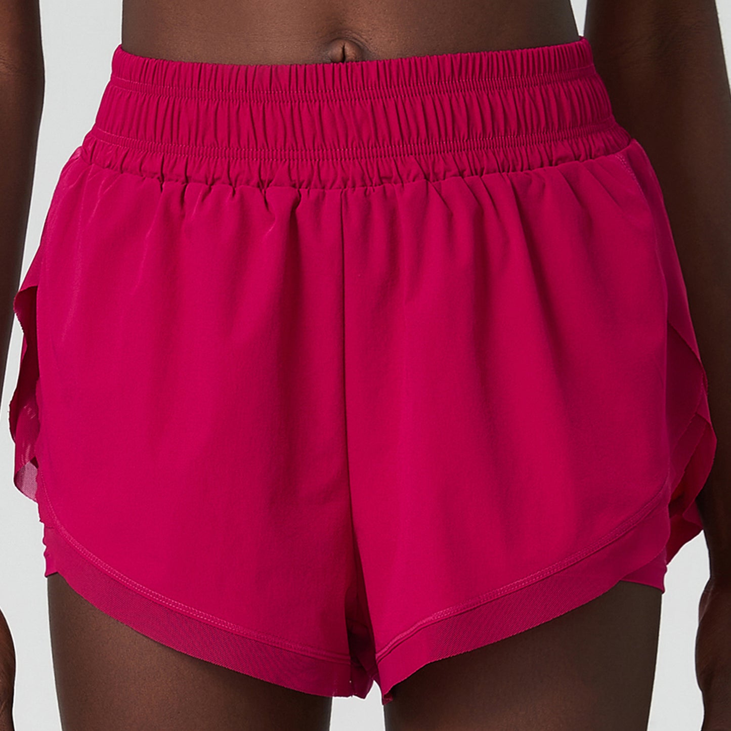 Women's Loose False Two Pieces Anti-exposure Ice Fitness Yoga Shorts