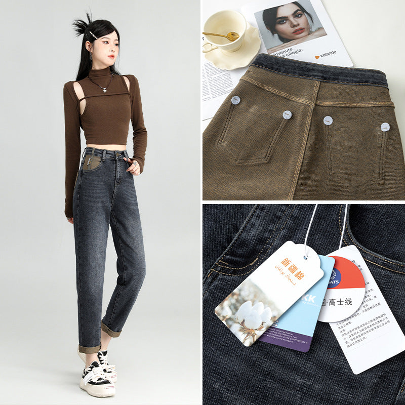 Fashionable High Waist Daddy Jeans For Women