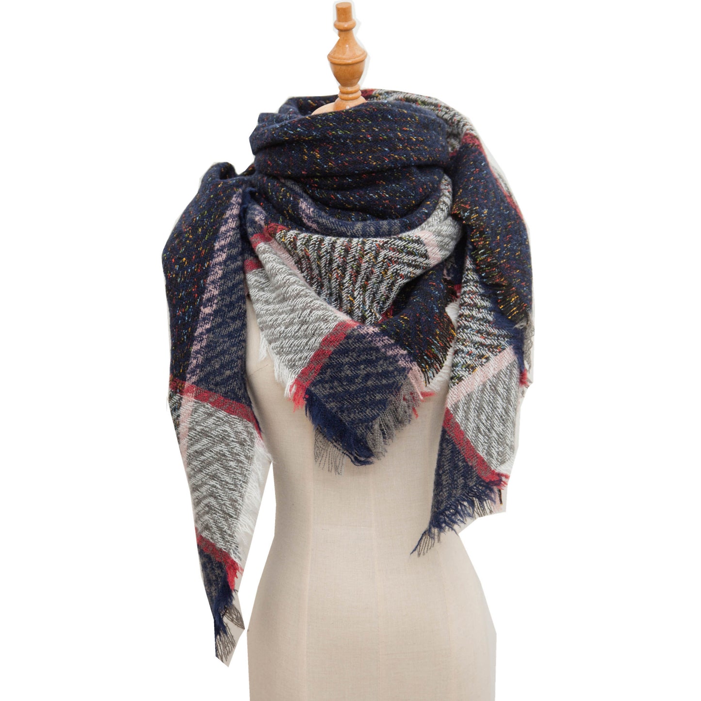 Shawl Scarf Autumn And Winter Large Plaid Triangle