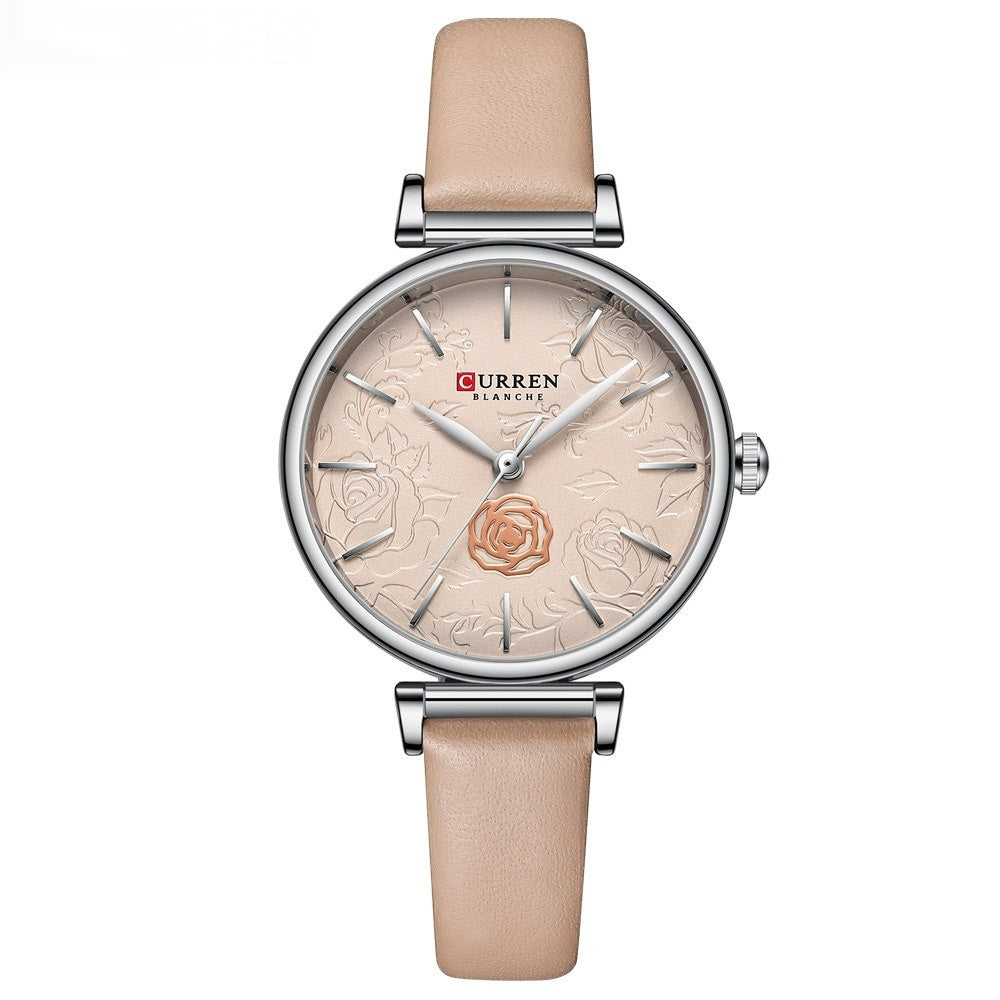 Fashionable And Simple Womens Waterproof Quartz Watch