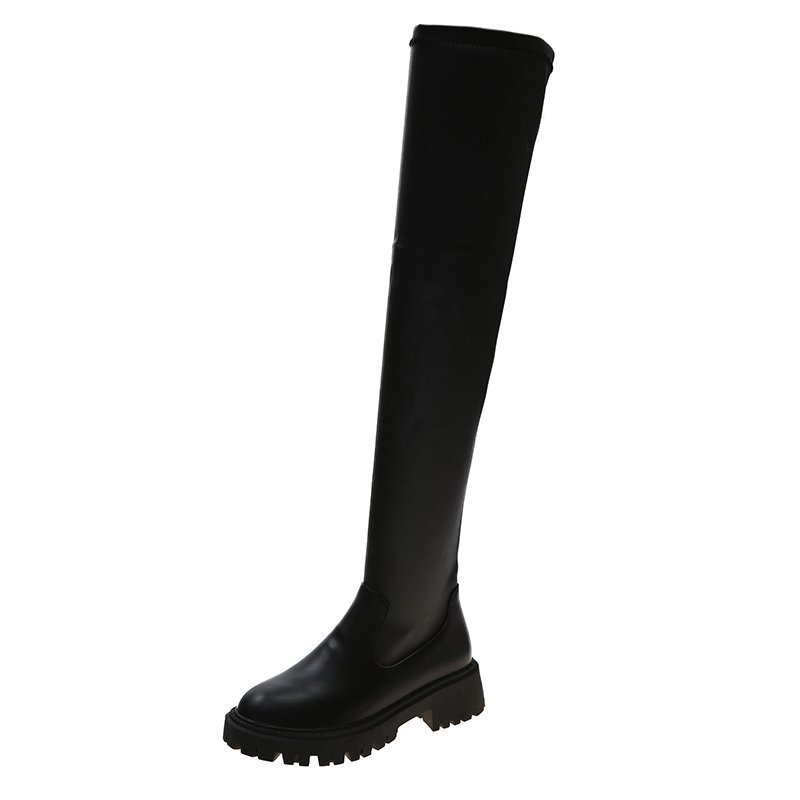 New Fashion Round Toe Square Heel Over The Knee Long Boots