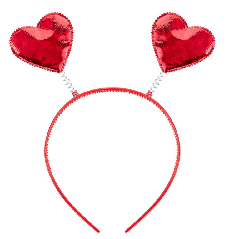 Red Heart Headband Accessories Three-dimensional