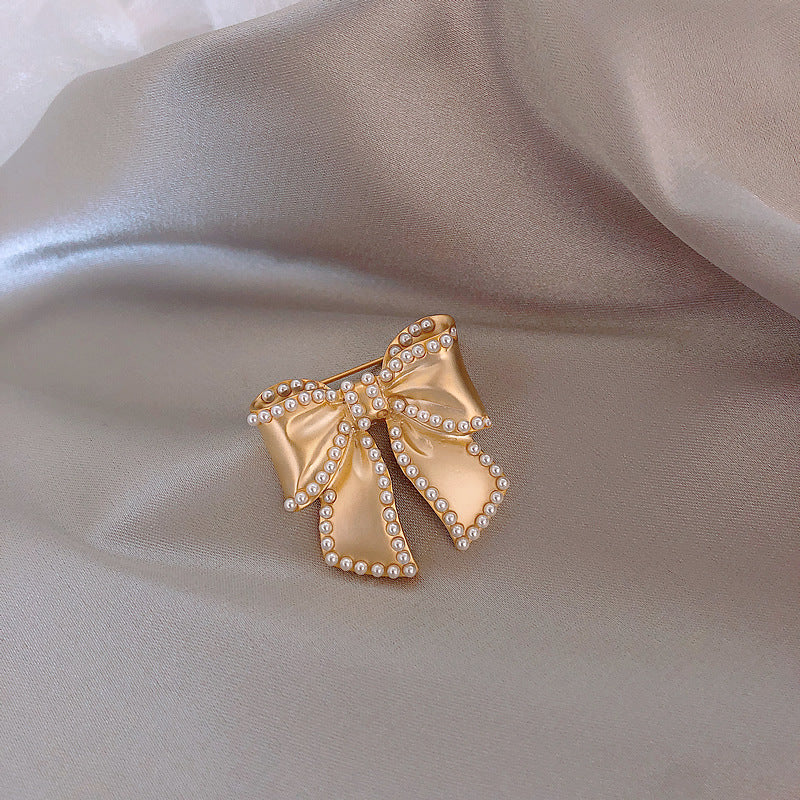 Pearl Leaf Diamond Butterfly Flower Geometric Ring Brooch