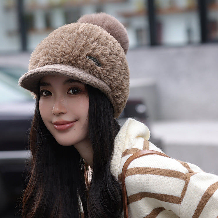 Autumn Winter Berber Fleece Warm Peaked Cap