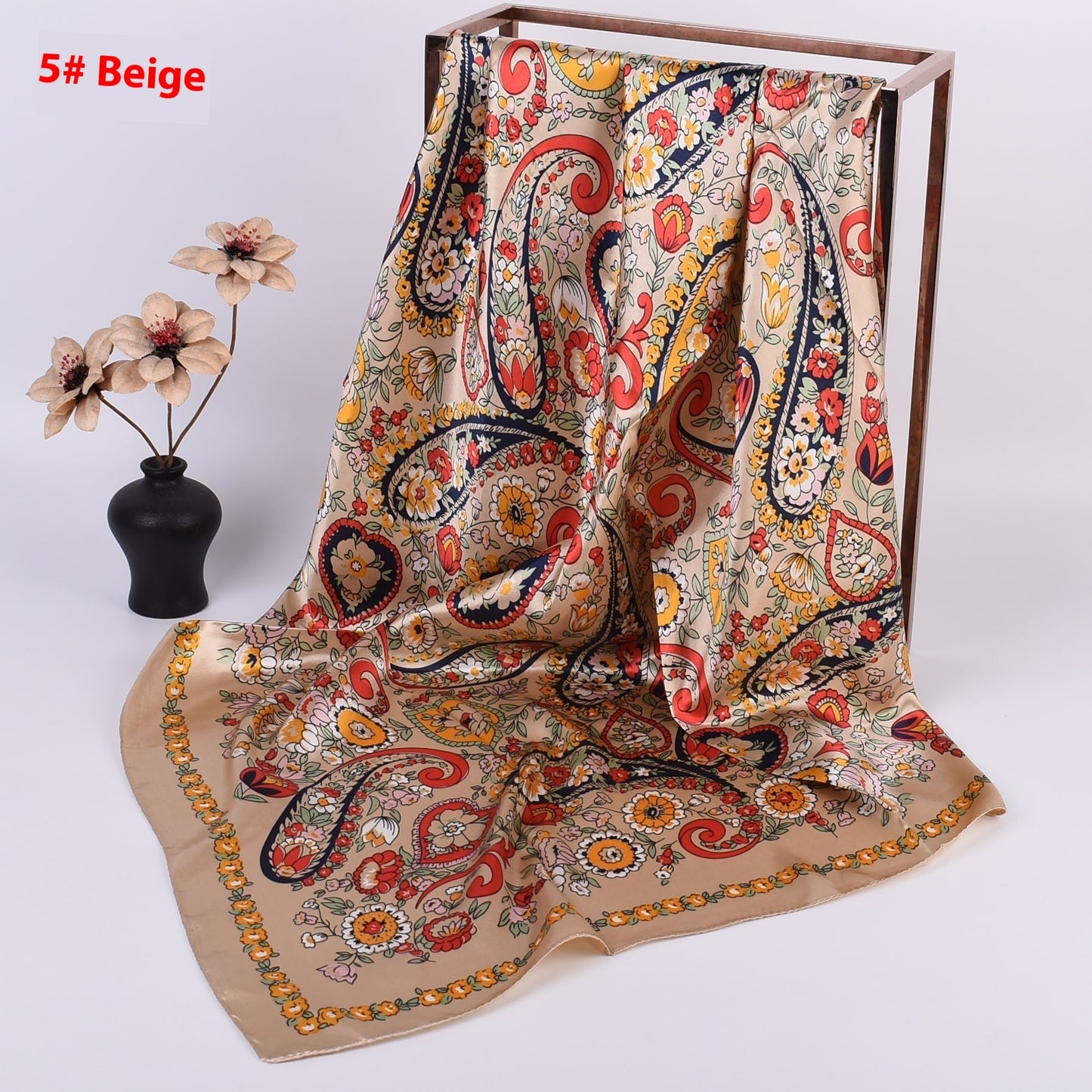 Cashew Printed Silk Scarf Xinjiang Large Kerchief