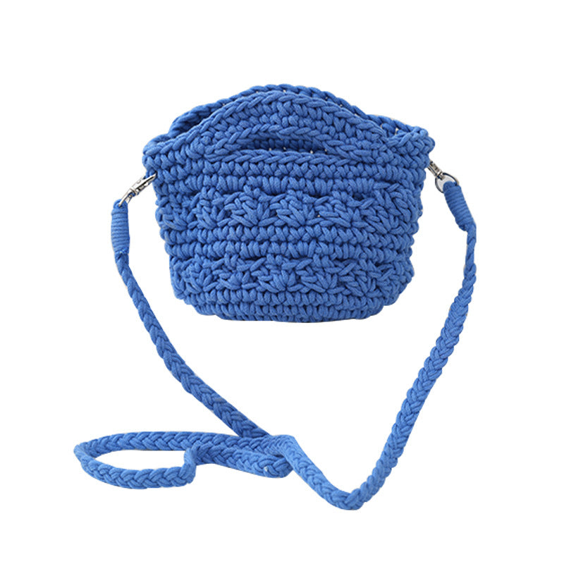 Women's Versatile Cotton Rope Woven Shoulder Bag