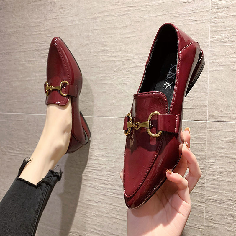 Net Red Pointed Small Leather Shoes Women Spring And Summer Spring