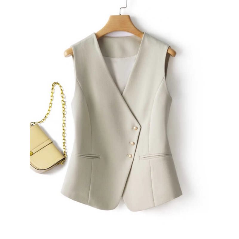 Spring And Autumn Sleeveless Coat Temperament Vest Top