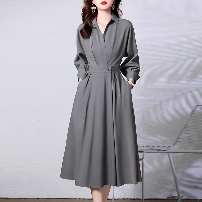 New Elegant Long Dress With A Cinched Waist For A Slimming Captivating Silhouette