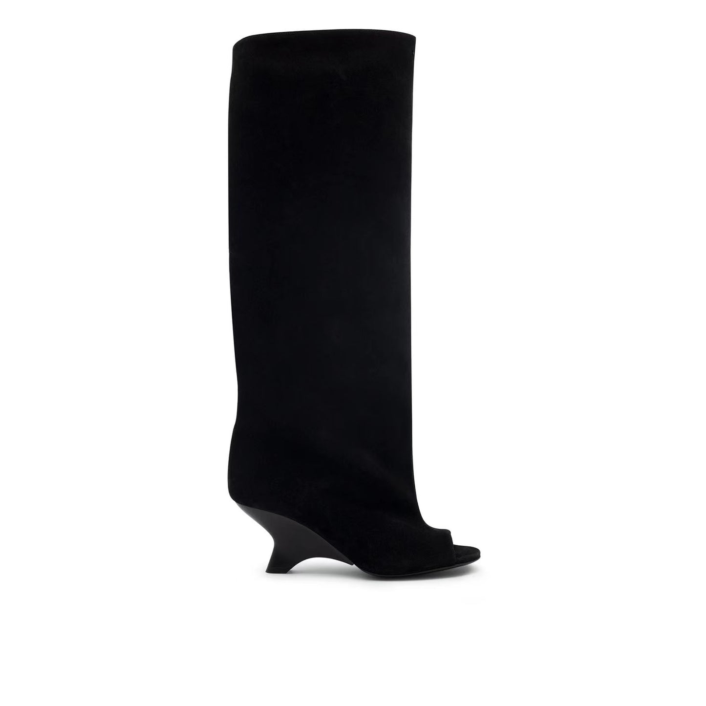 Women's Peep Toe Wedge Suede High Heel Party Banquet Sandal Boots