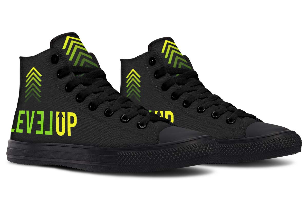 Men's And Women's Fashion Color Printing High-top Canvas Shoes