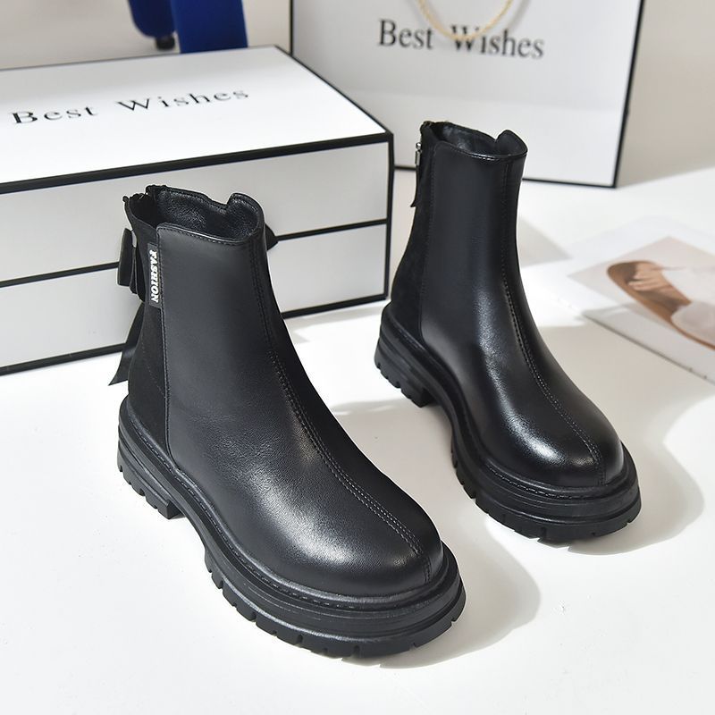 Large Size Women's Shoes British Style Platform Martin Boots