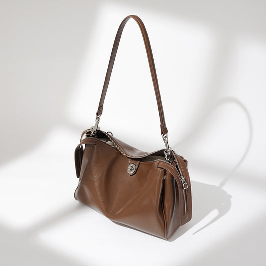 Stylish, Western-style Genuine Leather Shoulder Bag