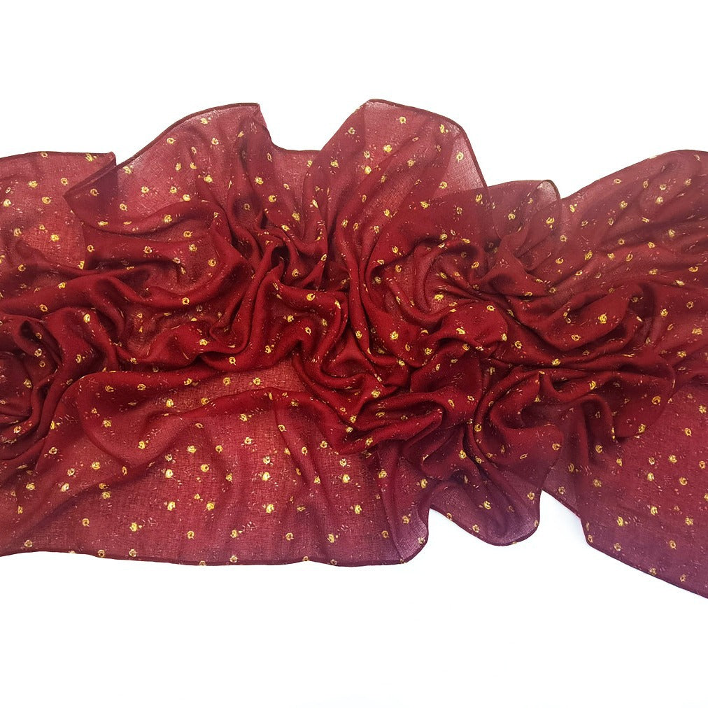 Small Floral Scarf Woven Silk Screen Printing Women's Shawl