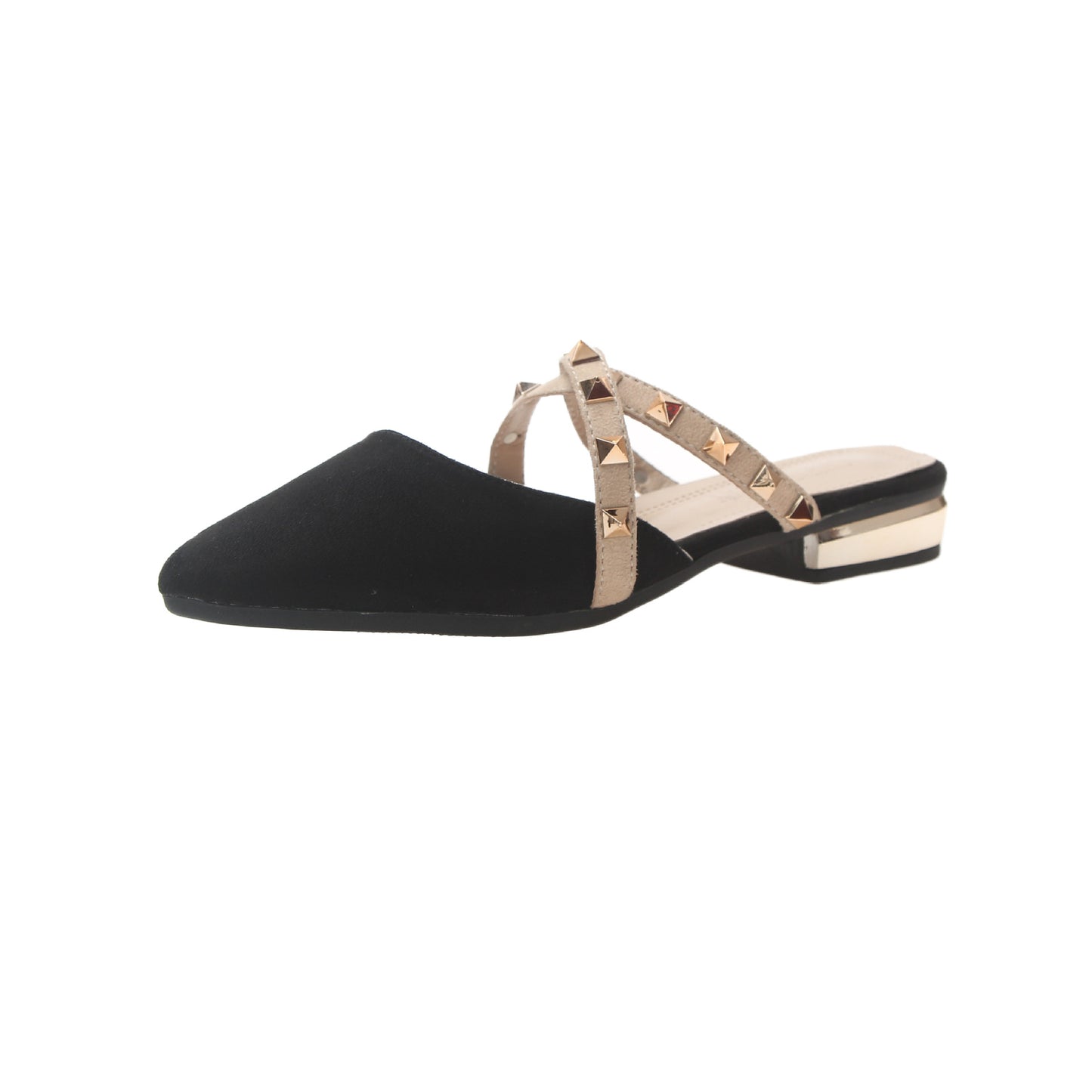 Casual Women's Pointed Toe Low-heel Rivet Sandals