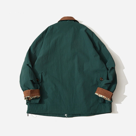 Men's And Women's Contrast Color Casual Jacket