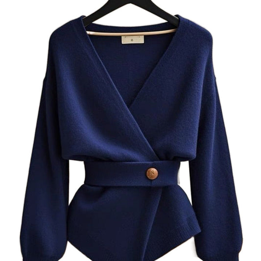 High-end Super Nice This Year's Popular Beautiful Blue Sweater For Women
