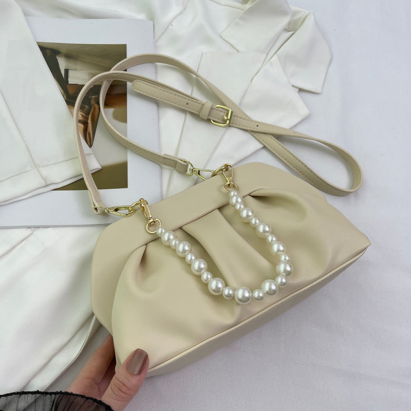 High-grade Silver Shell Shoulder Messenger Bag
