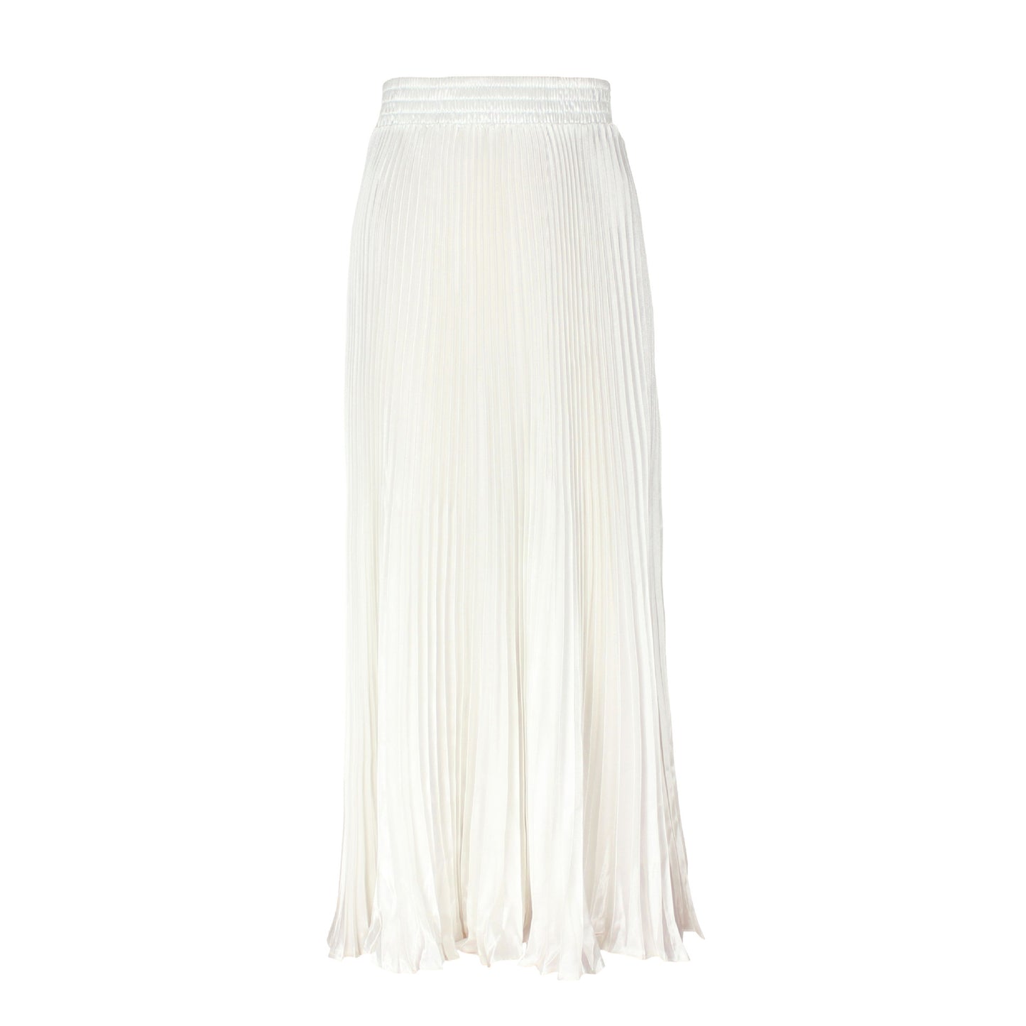 Satin Metallic Organ Pleated Skirt