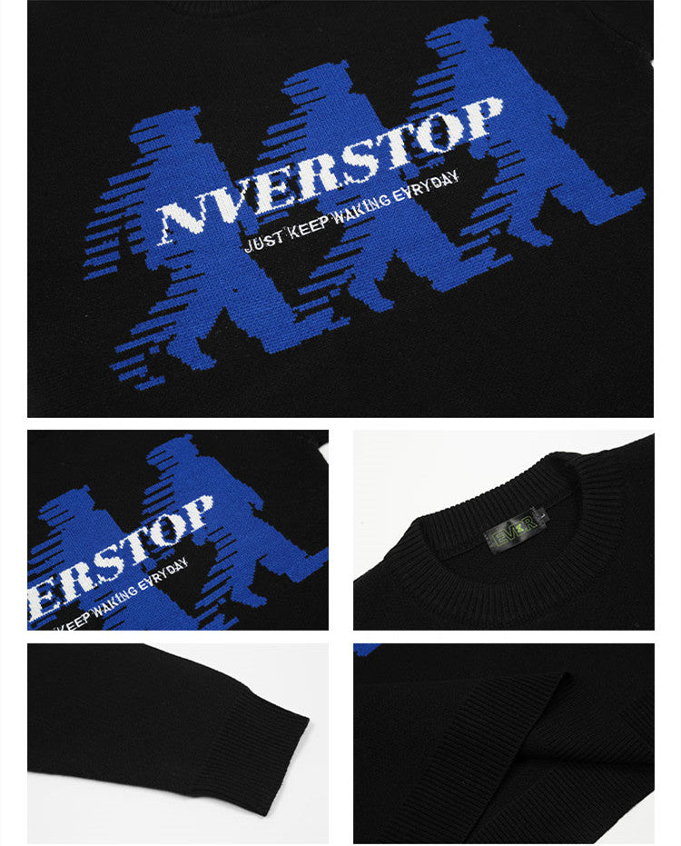 American Street Retro Crewneck Sweater