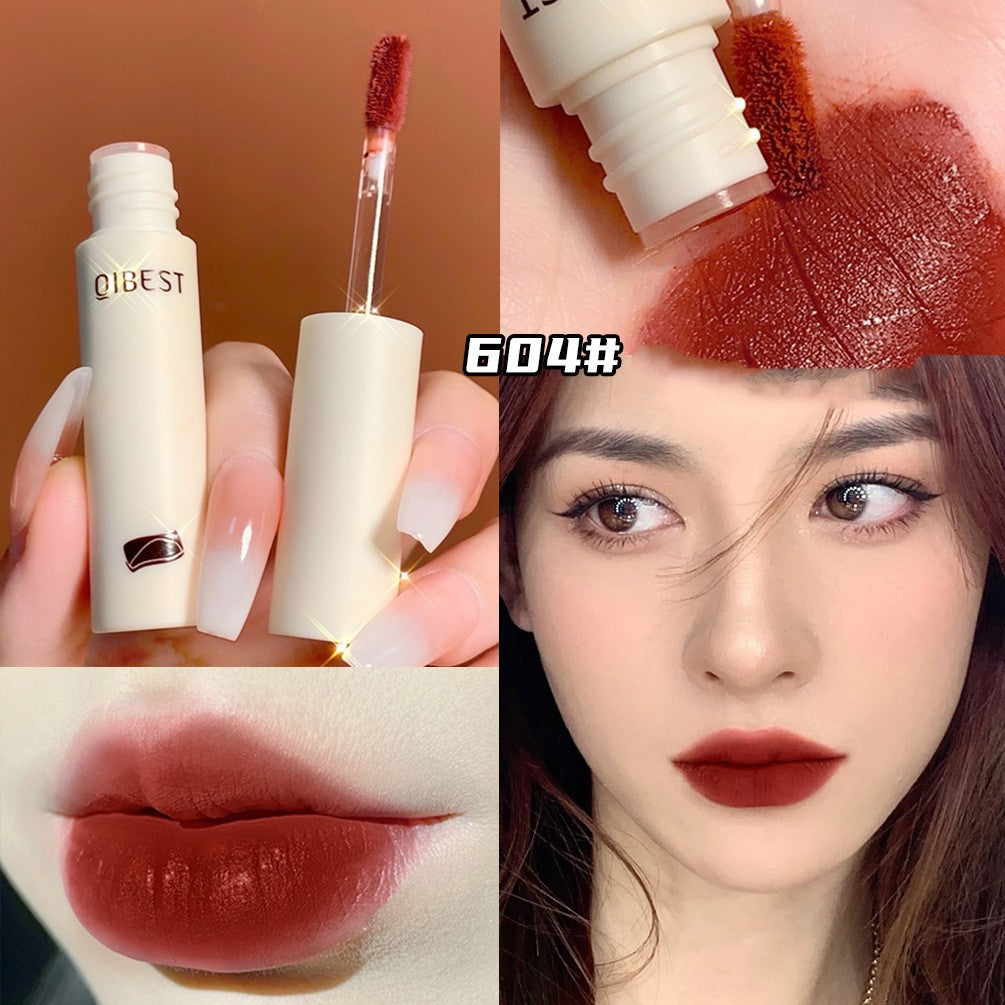 Lipgloss med en mat overflade, der ikke er let at falme