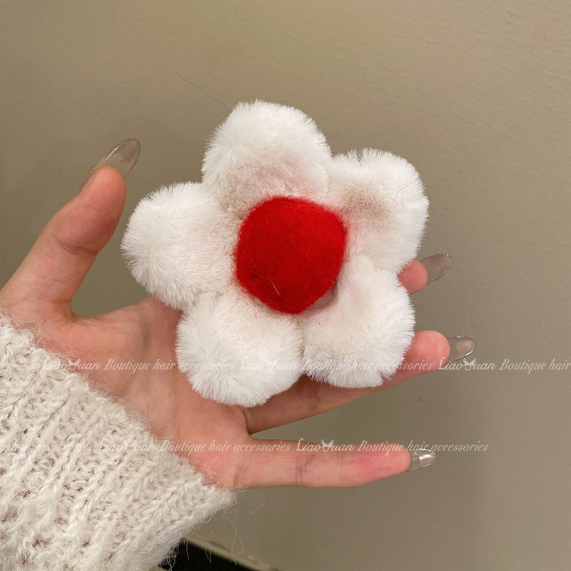 Plush Barrettes Women's High Sense