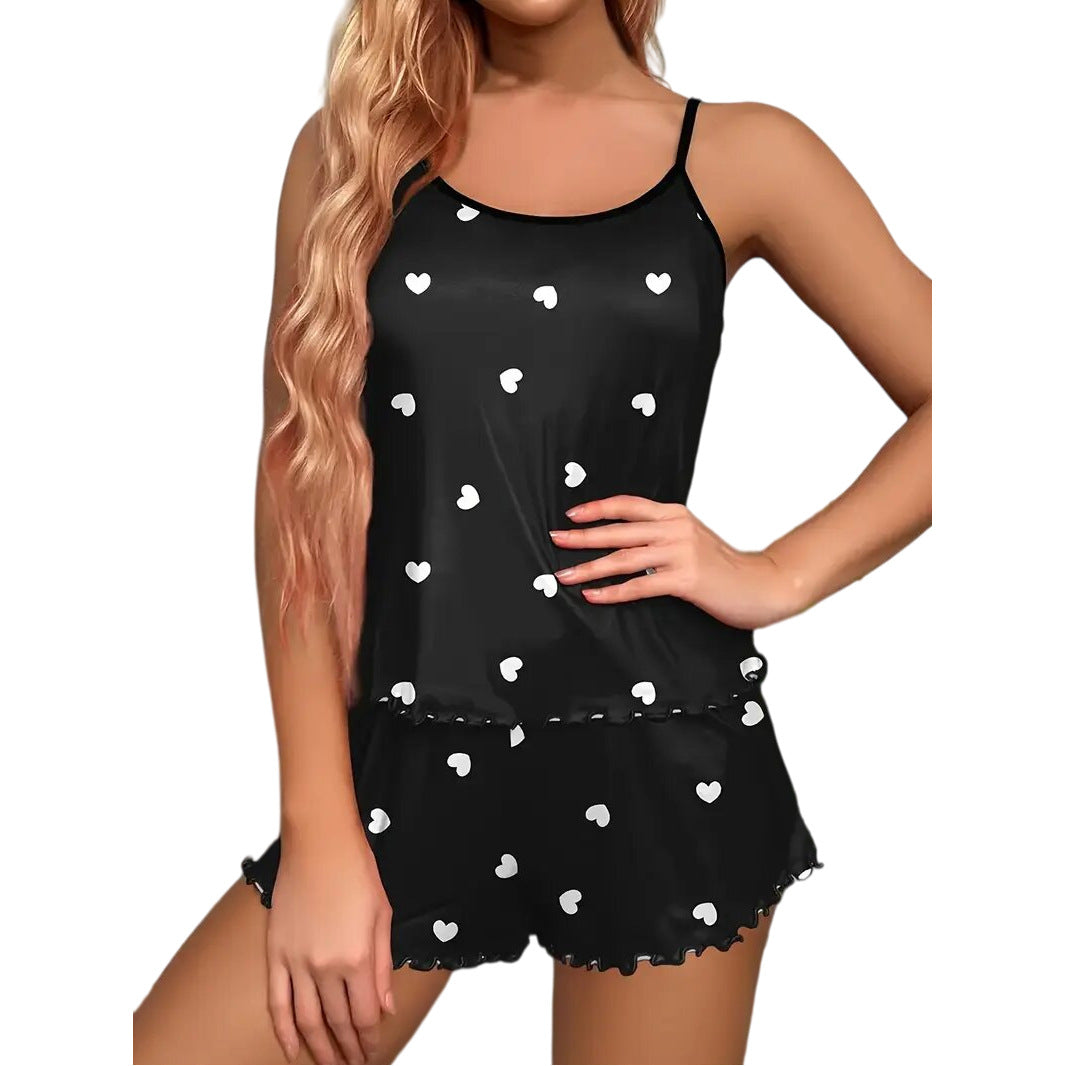 Mature-style Printed Cami Pajama Pants For Women