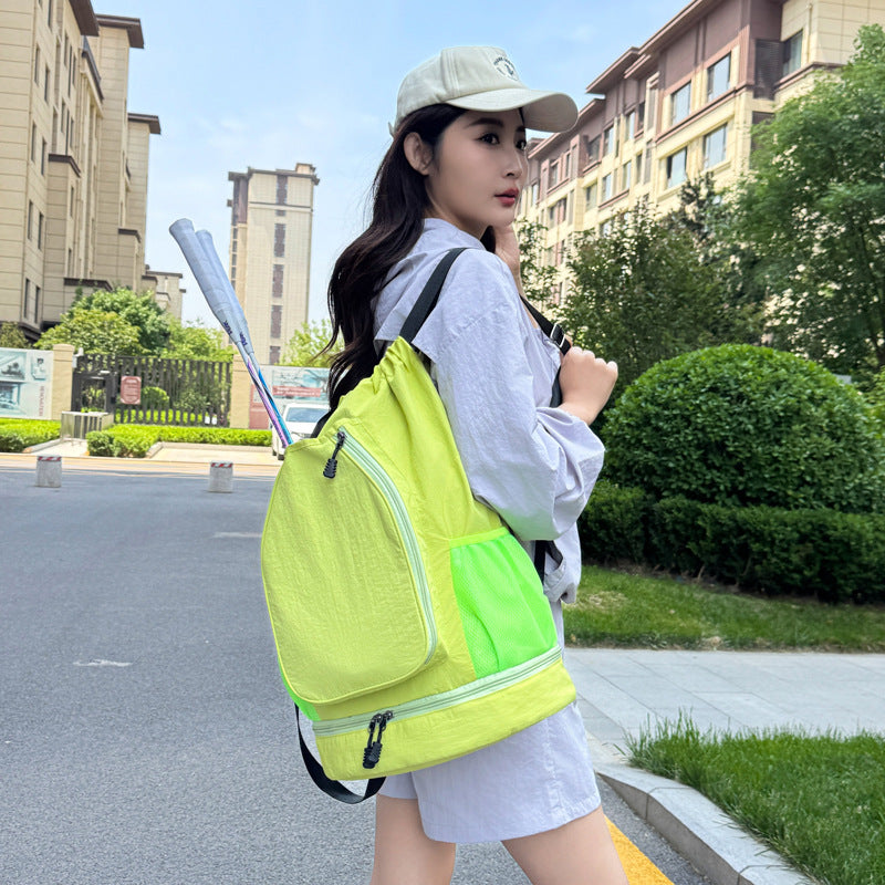 Drawstring Drawstring Pocket Outdoor Tennis Backpack