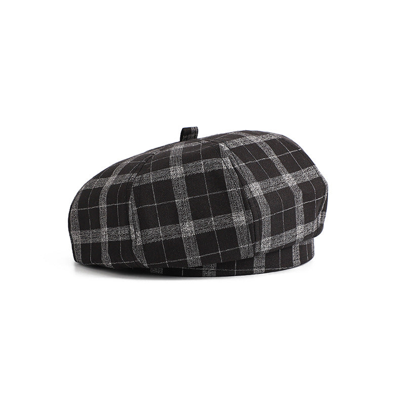 Vintage Plaid Pumpkin Hat Lady