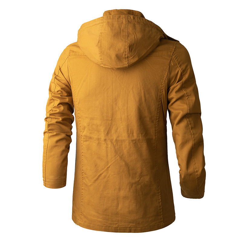 European And American Men's Plus Size Jacket Hooded Windbreaker