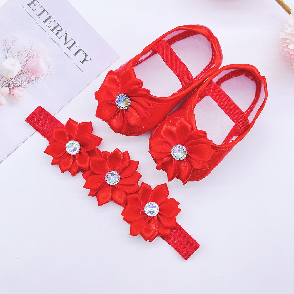 Spring And Autumn New Baby Princess Shoes 0-1 Years Old Baby Shoes Cloth Bottom Pumps 3-5-8-9-10 Months Toddler Shoes