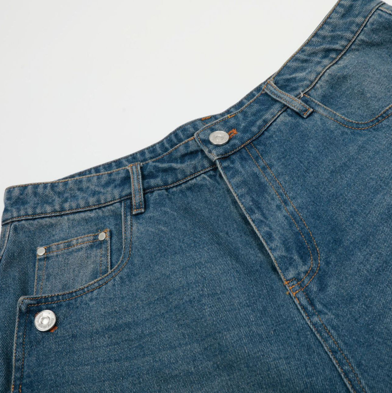 Washed Old Straight Cropped Jeans