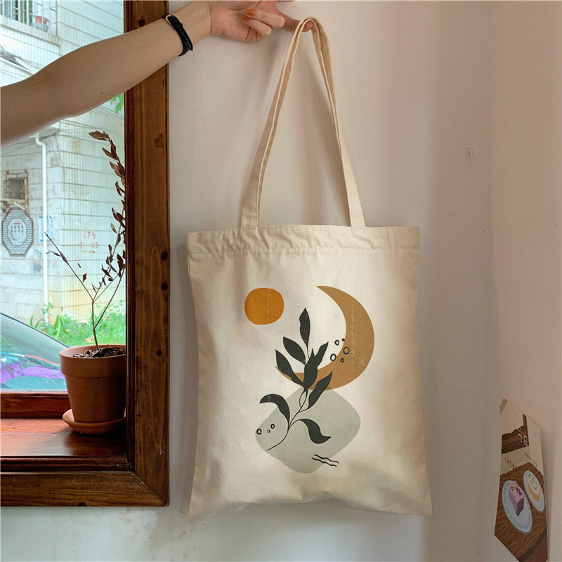 Plant Print Canvas Bag Personality Creative One-shoulder Student