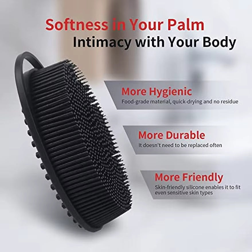 Silicone Body Scrubber and Loofah for Shower Use - Body Wash Scrub Brush