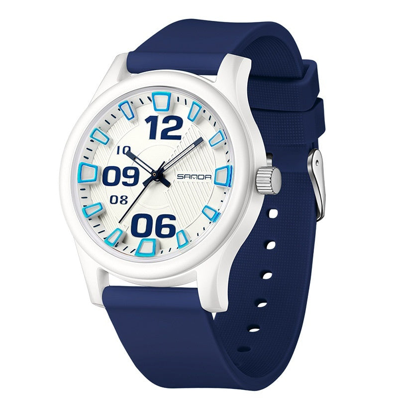 Color-blocking Waterproof Silicone Strap Kids' Quartz Watch