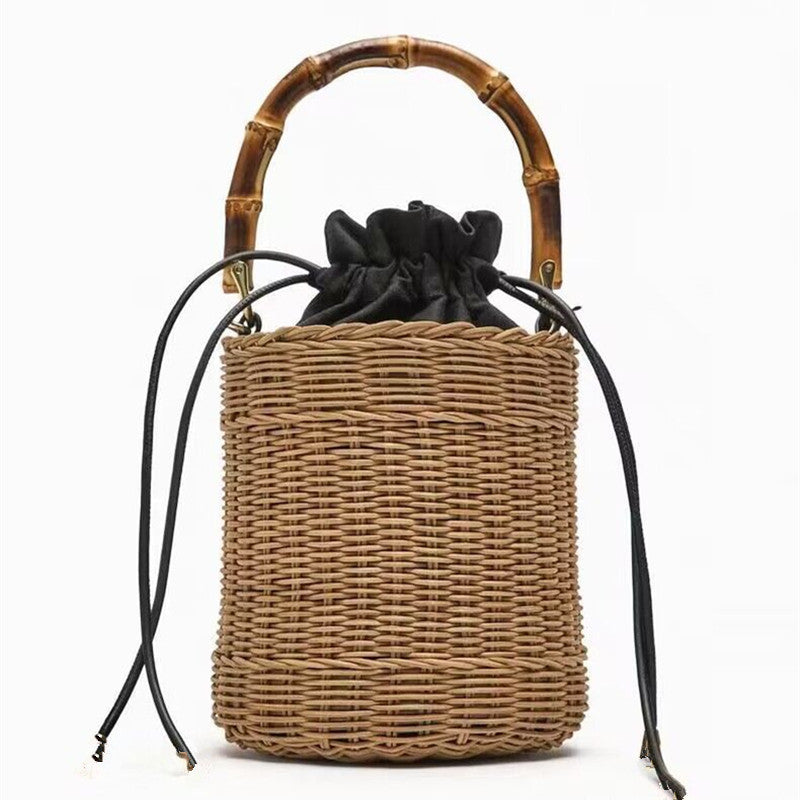 Women's Fashion Simple Rattan Single Shoulder Crossbody Bag