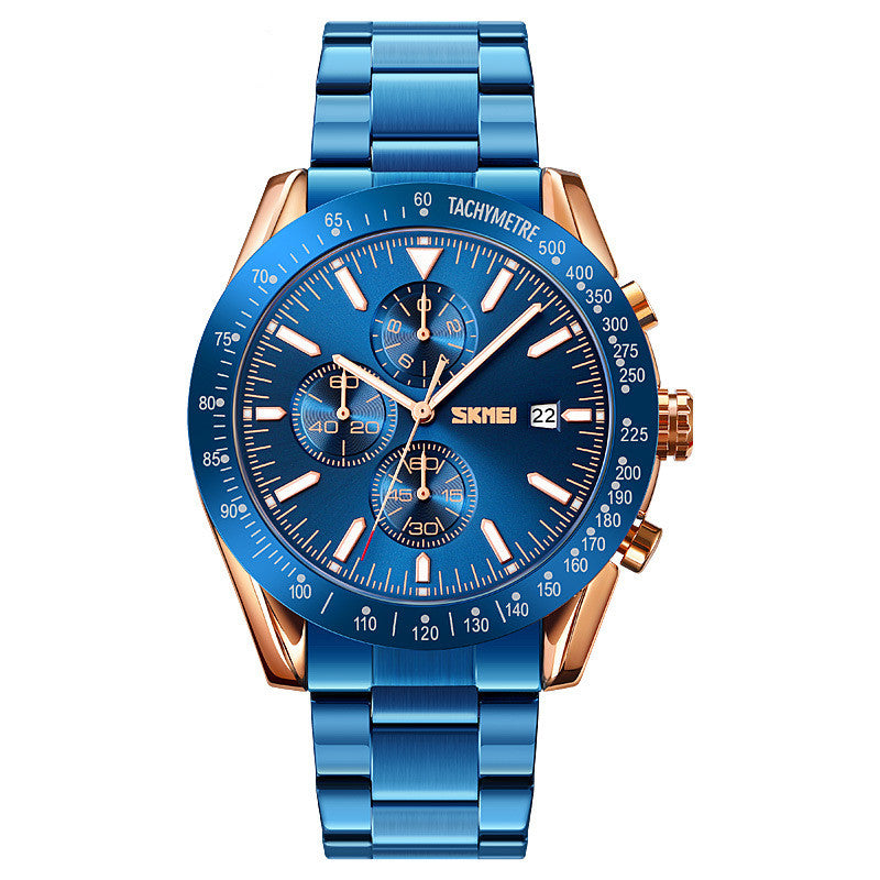 Fashion Men's Watch Outdoor Sports Student Timing Trend Steel Belt Business Men