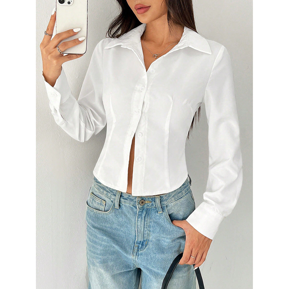 Women's Preppy Style Slim-fit Elegant Top