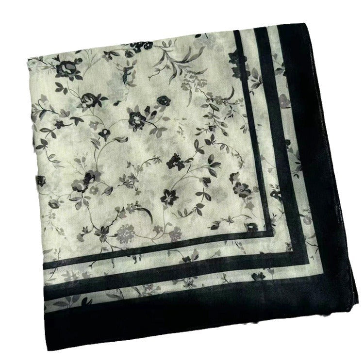 Classic Small Flower Digital Printing Scarf