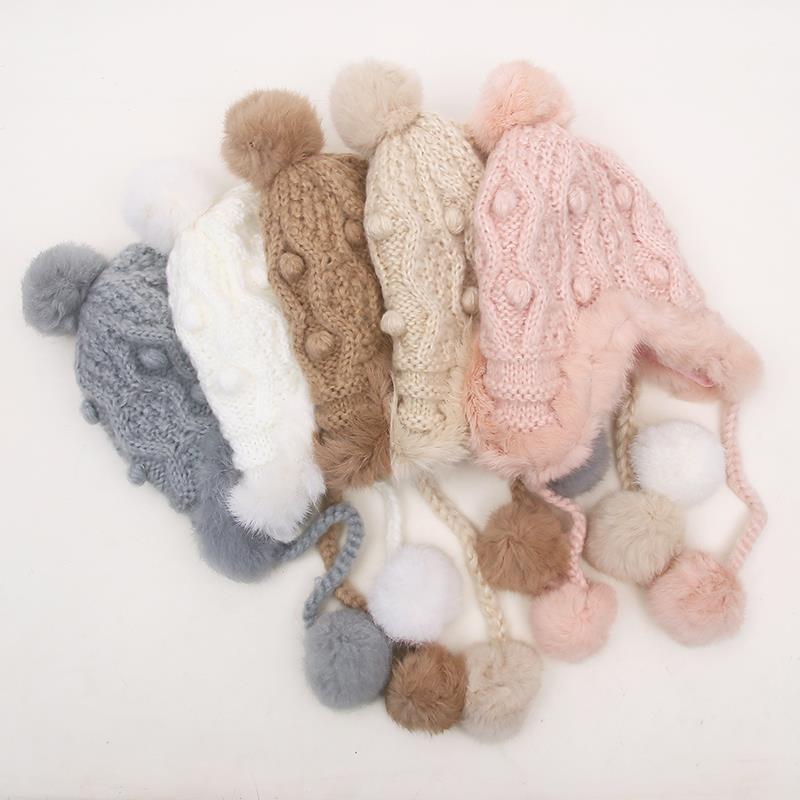 Winter Knitted Ear Protection Wool Hat Parent-child Style