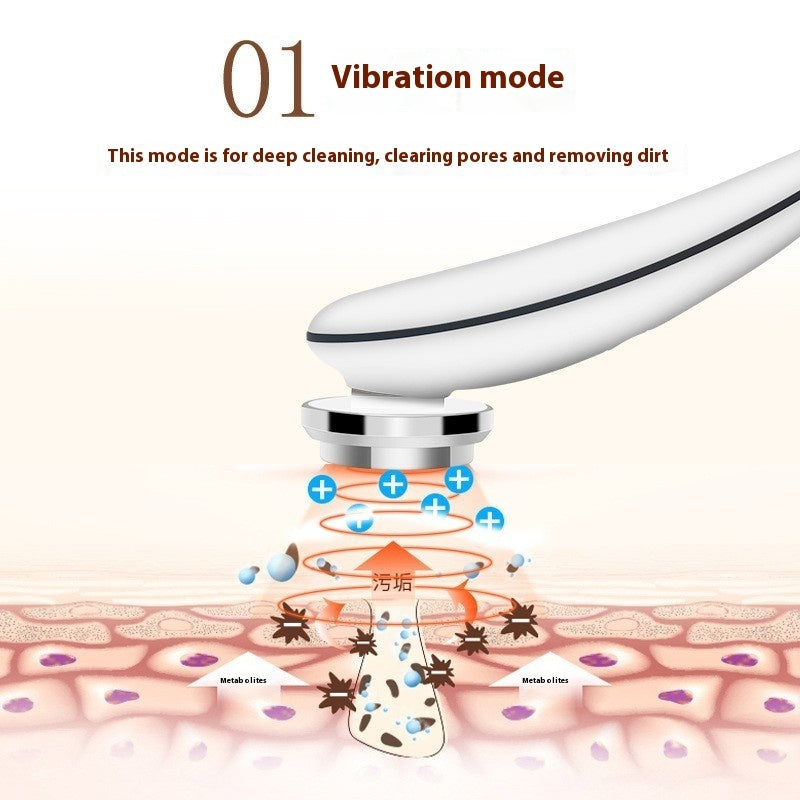 Inductive Therapeutical Instrument Quantum Sr Beautification Tool Red And Blue Light Vibration Massager Facial Cleansing And Firming Household