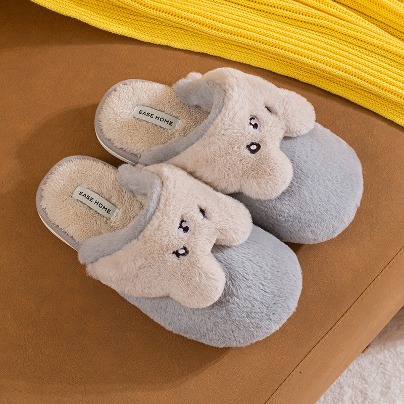Keep Warm Cute Cartoon Home Indoor One Shoe And Two Slippers