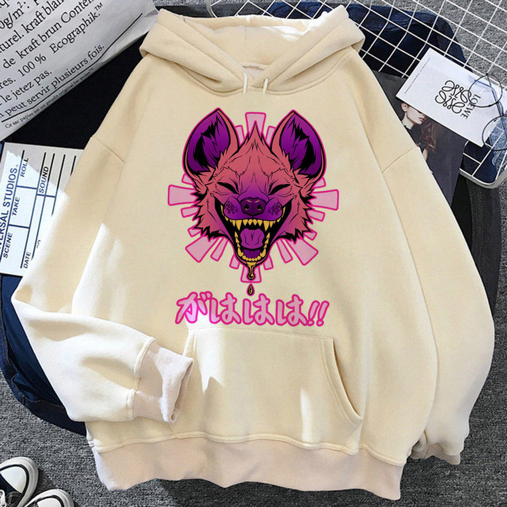 Furry Hættetrøje Ungdommeligt Y2K Mønster Kawaii Athleisure Teen