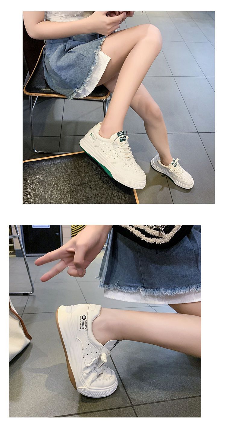 Spring And Autumn Flat Platform White All-matching Casual Sports White Shoes Board Shoes
