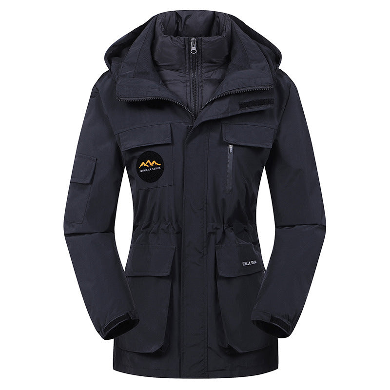 Down Cotton Liner Detachable Three-in-one Shell Jacket Winter Coat