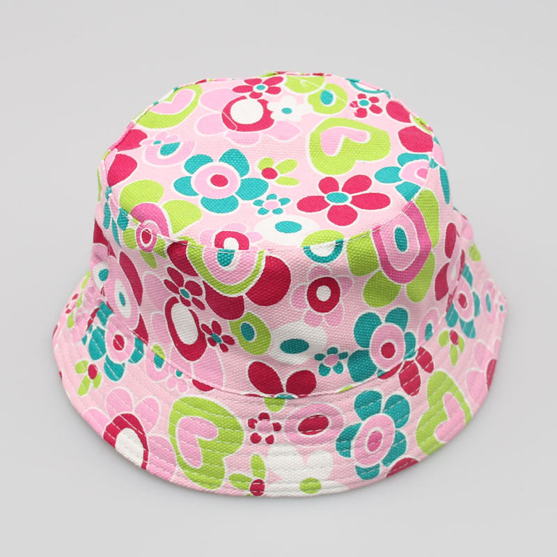 New Children's Flower Sun Casual Bucket Hat