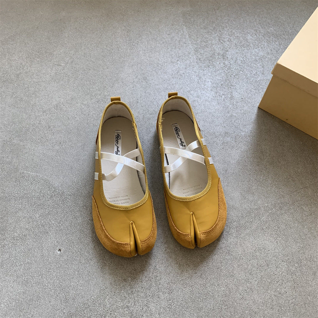 Thick Bottom Split Toe Trotter Feet Pumps Women