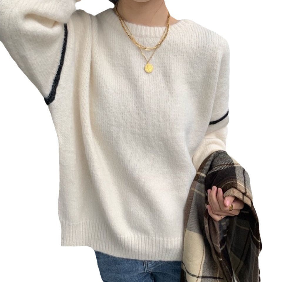 New Cashmere Thickened Knitting Pullover Loose Top